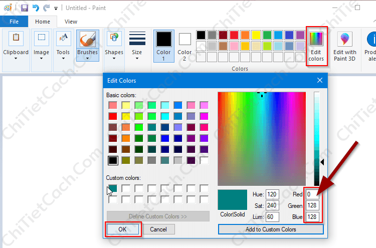 Cách Lấy Mã Màu Từ Hình Ảnh Và Thay Đổi Màu Nền Trong Ms Paint