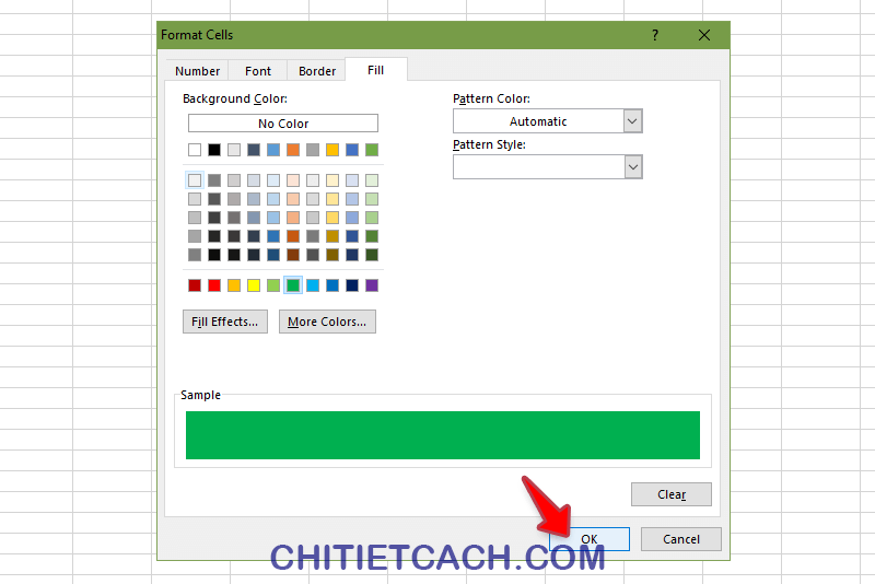 Fill color formatting rule