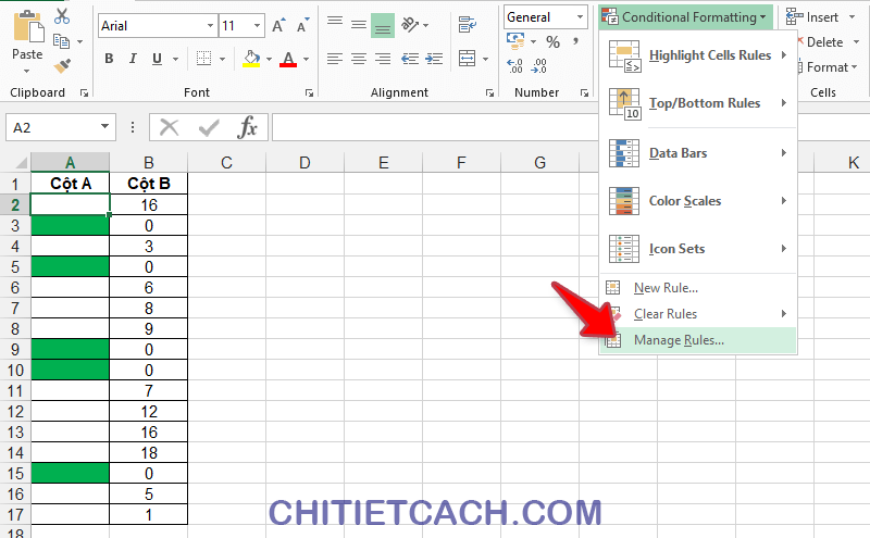 Manage Rule Conditional Formatting Excel
