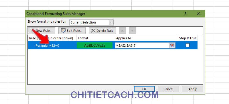 Manage Rule Conditional Formatting Excel