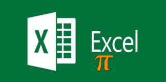 Ký tự và giá trị số pi trong Excel